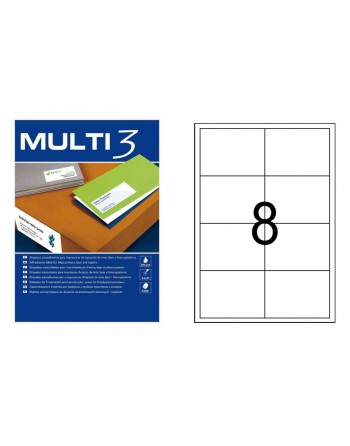 MULTI3 DE 100 HOJAS ETIQUETAS BLANCAS POLIVALENTES 8 ET X 97X67.7 - 10498