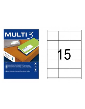MULTI3 100 HOJAS ETIQUETAS BLANCAS POLIVALENTES 15 ET X 70 X 50,8 MM - 10496
