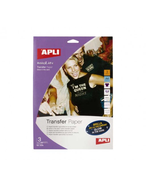 APLI BLISTER 3 HOJAS PAPEL TRANSFER BRILLO OSCAJA 10248