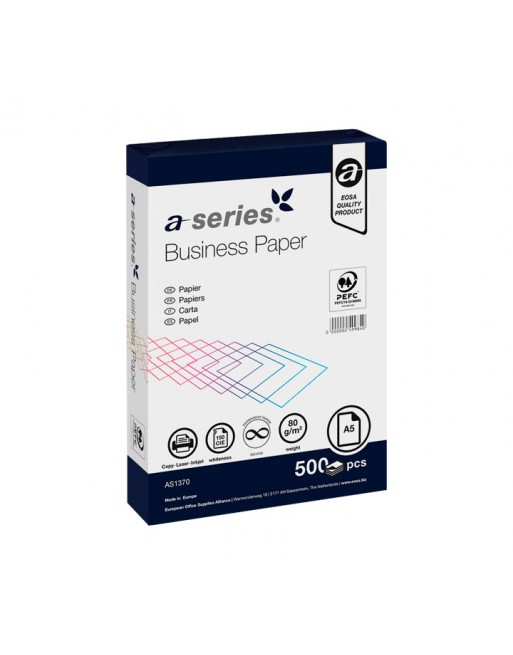 ASERIES PAQUETE 500 HOJAS PAPEL BUSINES A5 80GR - F249984