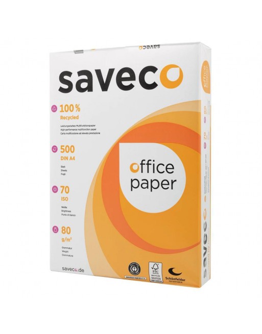 MULTIMARCA PAQUETE DE 500H PAPEL A4 MULTIFUNCION SAVECO RECICLADO 80GR 40857