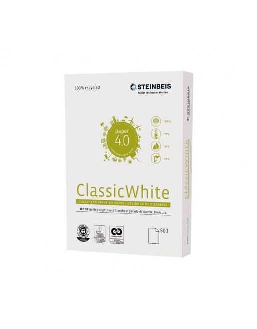 STEINBEIS 5 PAQUEDE 500H PAPEL RECICLADO CLASSIC WHITE NUM1 A3 80GR - 248011
