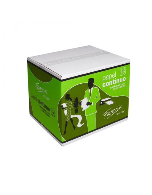FABRISA CAJA 1000 H PAPEL CONTINUO BLANCO AMARILLO ROSA 24x11 PULGADAS 3 HOJAS 2 TREPADOS -16193