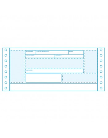 FABRISA CAJA 2500 H PAPEL 90GR CONTINUO RECIBO NEGOCIABLE 24X4 PULGADAS 1 HOJAS 1 TREPADOS -16207