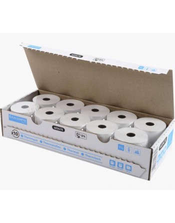 EXACOMPTA 10 ROLLOS DE PAPEL TERMICO PARA REGISTRADORA 57X60MM SIN BPA 40347E