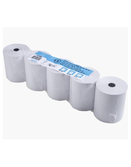 EXACOMPTA 5 ROLLOS DE PAPEL TERMICO PARA REGISTRADORA 80X70MM SIN BPA 43706E