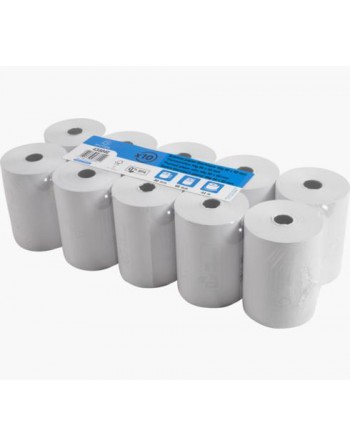 EXACOMPTA 10 ROLLOS DE PAPEL TERMICO PARA REGISTRADORA 80X60MM SIN BPA 43804E