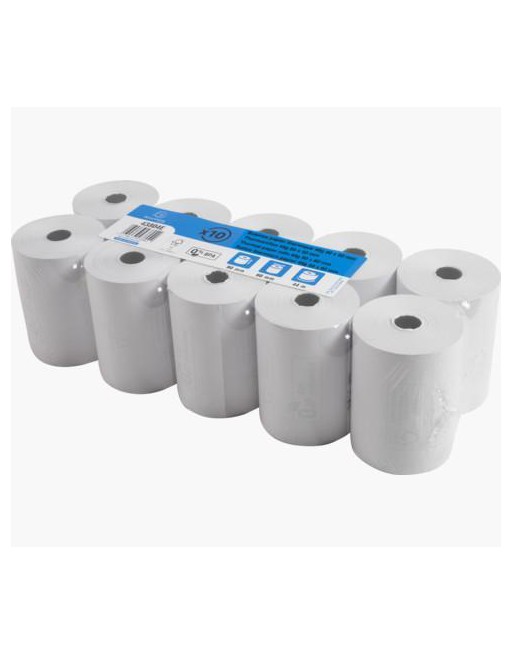 EXACOMPTA 10 ROLLOS DE PAPEL TERMICO PARA REGISTRADORA 80X60MM SIN BPA 43804E