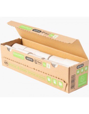 EXACOMPTA 20 ROLLOS DE PAPEL TERMICO PARA REGISTRADORA 57X40MM SIN FENOL 40761E