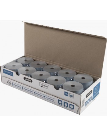 EXACOMPTA 10 ROLLOS DE PAPEL TERMICO PARA REGISTRADORA 80X80MM SAFE 43918E