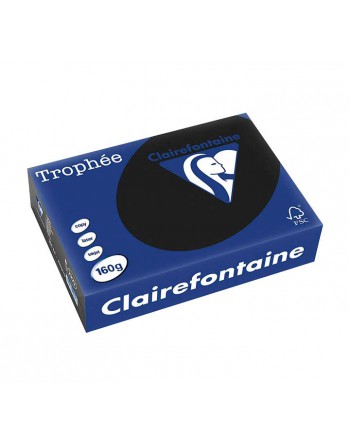 CLAIREFONTAINE PACK 250H PAPEL DE COLOR TROPHEE A4 160G NEGRO - 1001C