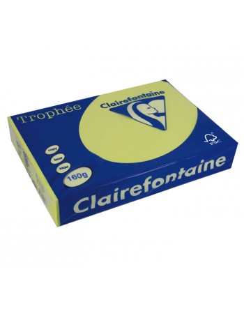 CLAIREFONTAINE PACK 250H PAPEL DE COLOR TROPHEE A4 160G AMARILLO - 1023C