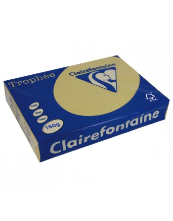 CLAIREFONTAINE PACK 250H PAPEL DE COLOR TROPHEE A4 160G CARAMELO - 1102C