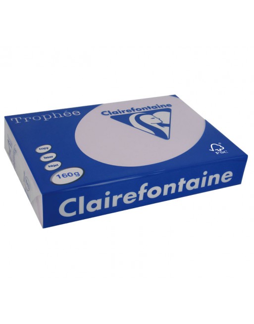 CLAIREFONTAINE PACK 250H PAPEL DE COLOR TROPHEE A4 160G LILA - 1043C