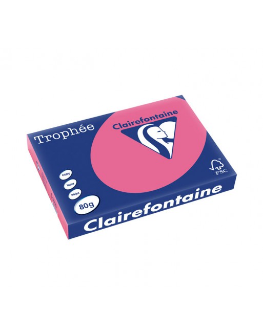 CLAIREFONTAINE PACK 500H PAPEL DE COLOR TROPHEE A3 80G FUCSIA - 1898C