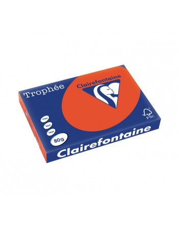 CLAIREFONTAINE PACK 500H PAPEL DE COLOR TROPHEE A3 80G NARA OSCURO - 1883C
