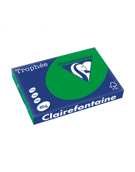 CLAIREFONTAINE PACK 500H PAPEL DE COLOR TROPHEE A3 80G V BILLAR - 1992C