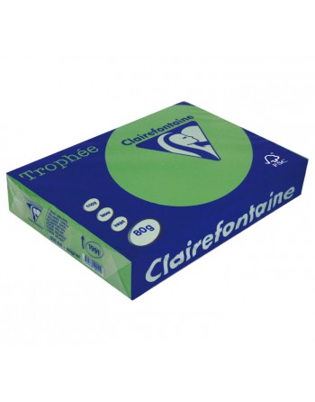 CLAIREFONTAINE PACK 500H PAPEL DE COLOR TROPHEE A4 80G V BILLAR - 1991C