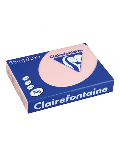 CLAIREFONTAINE PACK 500H PAPEL DE COLOR TROPHEE A4 80G ROSA - 1973