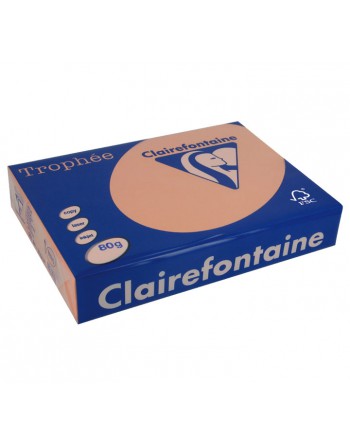 CLAIREFONTAINE PACK 500H PAPEL DE COLOR TROPHEE A4 80G SALMON - 1970C