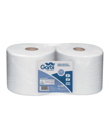 MULTIMARCA 2 BOBINAS GARBI INDUSTRIAL DOBLE CAPA CELULOSA PURA 1200 MT GGA0274002