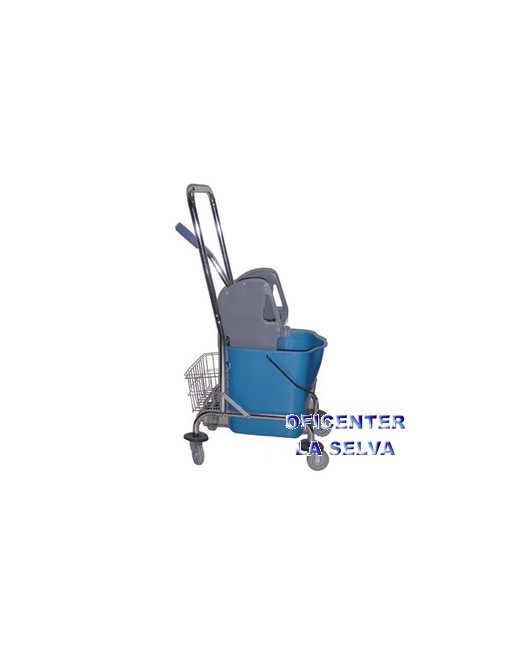 U.QUI KIT CUBO INDUSTRIAL DE 20L CON PRENSA Y SOPORTE MOPA DE 350 GR PROFESIONAL MICROFIBRAS. CON PALO DE 150 CM Y FIJACION - AF