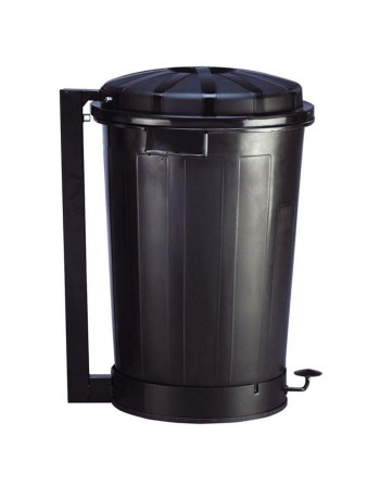 MULTIMARCA CUBO GOLIAT 95LITROS CON TAPA Y PEDAL NEGRO 23393 - 040083.1