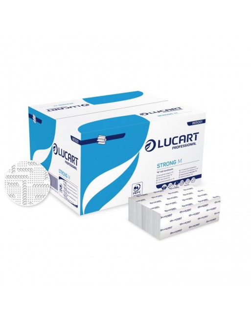LUCART 15 PAQUETES DE 125 TOALLAS SECA STRONG PLEGADO M COLOR BLANCO 865001R