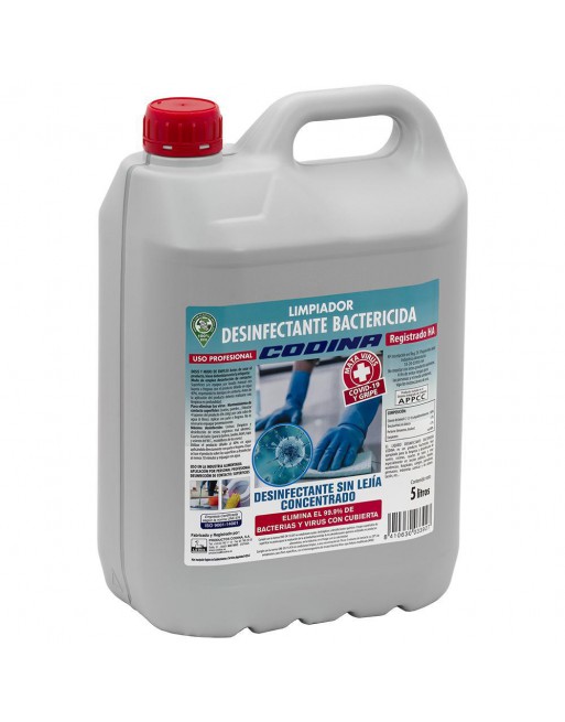 CODINA GARRAFA DETERGENTE DESINFECTANTE BATERICIDA TODAS LAS SUPERFICIES 5L 15005
