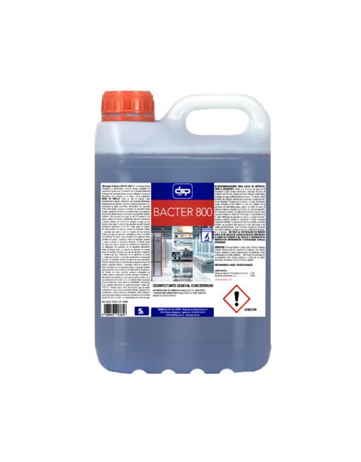 UQU BACTER 800 DETERGENT DESINFECTANT 10 KG CERTIFICACIO HA - 