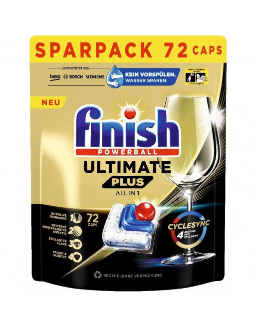 FINISH PACK 72 CAPSULAS LABAVAJILLAS ULTIMATE PLUS ALL IN 1 3246587