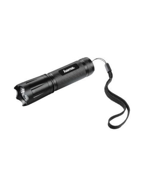 HAMA LINTERNA LED 100 LM PROTECCI?N CONTRA SALPICADURAS ALCANCE 110 M FUNCIONAMIENTO CON PILAS AAA C-118 NEGRO 123103