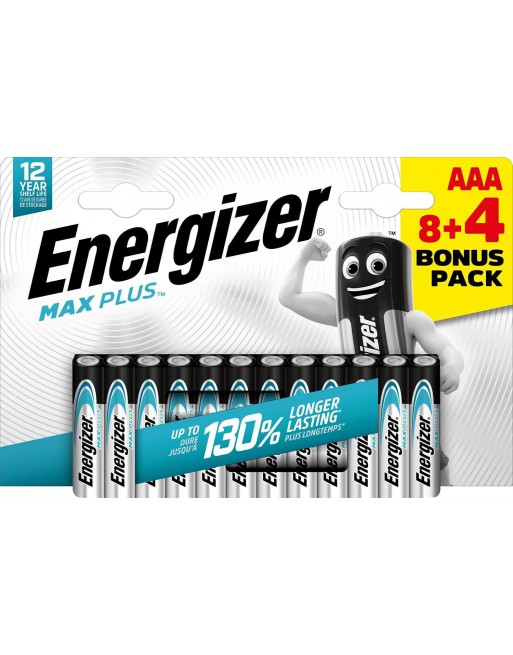 ENERGIZER BLISTER 8+4 PILAS MAX PLUS AAA 7638900437546