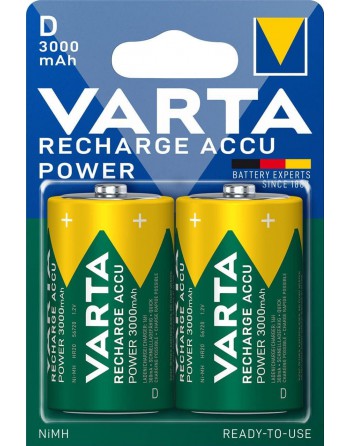 VARTA BLISTER 2 PILAS RECARGABLES ACCU POWER D 3000MAH 56720101402 D