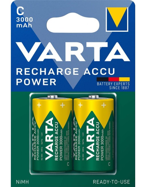 VARTA BLISTER 2 PILAS RECARGABLES ACCU POWER C 3000MAH 56714101402, C