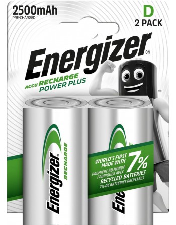 ENERGIZER BLISTER 2 PILAS RECARGABLES POWER PLUS D 7638900138757