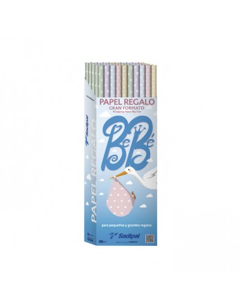 SADIPAL EXPOSITOR 50R PAPEL REGALO BEBE 1X2M ST - 11275