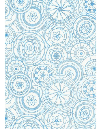 A IMC 500 HOJAS DE PAPEL DE SEDA 50X70 IMAGEN FANTASIA MANDALA AZUL 84-8095070-1