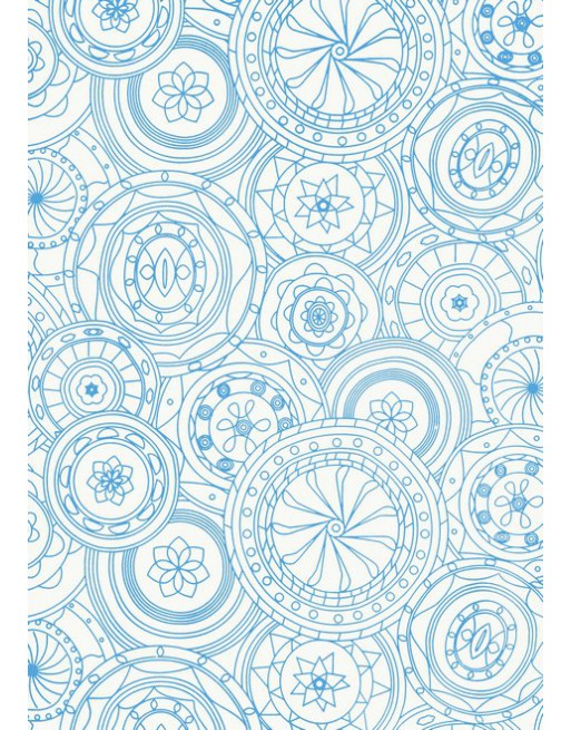 A IMC 500 HOJAS DE PAPEL DE SEDA 50X70 IMAGEN FANTASIA MANDALA AZUL 84-8095070-1