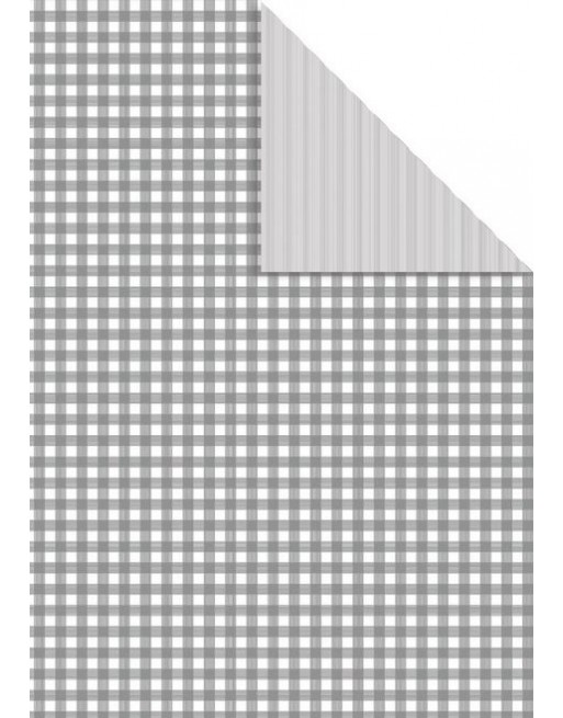 A IMC PAPEL DE REGALO EN BOBINA DE 100 MTS EN CELULOSA MATE CON DISE?O A DOBLE CARA MANTEL GRIS 84-406100-1