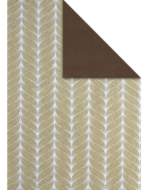 A IMC PAPEL DE REGALO EN BOBINA DE 100 MTS EN CELULOSA MATE CON DISE?O A DOBLE CARA ESPIGA MARRO 84-406100-1