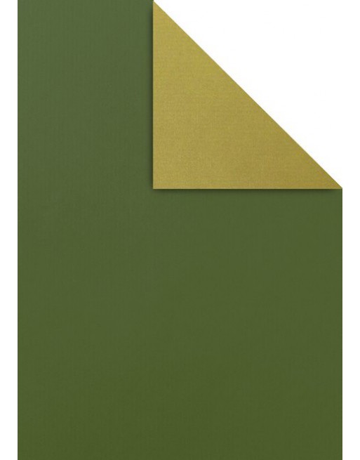 A IMC PAPEL DE REGALO EN BOBINA DE 100 MTS EN CELULOSA MATE COLOR LISO A DOBLE CARA VERDE-ORO 84-405100-1