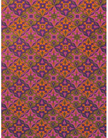 A IMC PAPEL DE REGALO EN BOBINA DE 100 MTS EN PAPEL GOFRADO CON TEXTURA DISE?O CALEIDOSCOPIO FUXIA 84-70270100-1