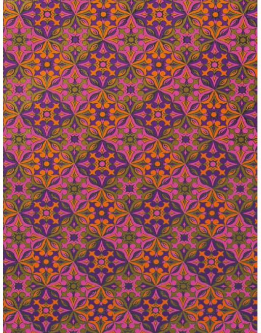 A IMC PAPEL DE REGALO EN BOBINA DE 100 MTS EN PAPEL GOFRADO CON TEXTURA DISE?O CALEIDOSCOPIO FUXIA 84-70270100-1