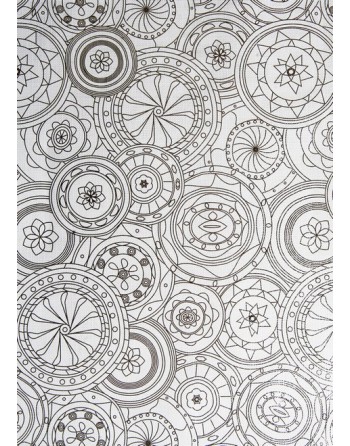 IMC PAPEL DE REGALO EN BOBINA DE 100 MTS EN PAPEL GOFRADO CON TEXTURA DISE?O MANDALA BLANC0 84-70270100-1