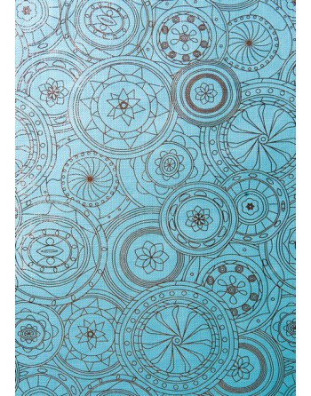 A IMC PAPEL DE REGALO EN BOBINA DE 100 MTS EN PAPEL GOFRADO CON TEXTURA DISE?O MANDALA CIELO 84-70270100-1