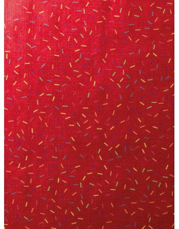 A IMC PAPEL DE REGALO EN BOBINA DE 100 MTS EN PAPEL GOFRADO CON TEXTURA DISE?O BACTERIA ROJA 84-70270100-1