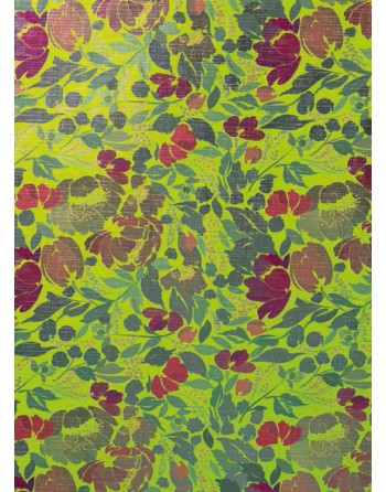 IMC PAPEL DE REGALO EN BOBINA DE 100 MTS EN PAPEL GOFRADO CON TEXTURA DISE?O HOJAS JARDIN VERDE 84-70270100-1