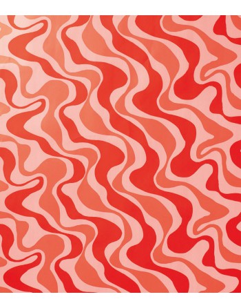 A IMC PAPEL DE REGALO EN BOBINA DE 100 MTS EN CELULOSA SATINADA DISE?O FANTASIA ONDULADO ROJO 84-302100-1