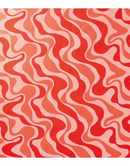 A IMC PAPEL DE REGALO EN BOBINA DE 100 MTS EN CELULOSA SATINADA DISE?O FANTASIA ONDULADO ROJO 84-302100-1